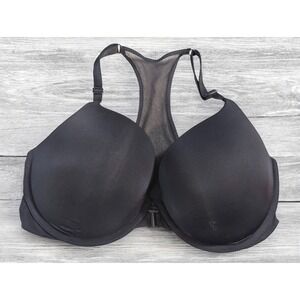 Victoria's Secret Bra 34DD 34 DD Black‎ Perfect Shape Front Close Racerback